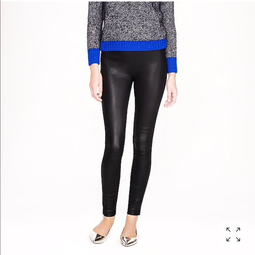 Jcrew Collection Leather Front Pixie Pants - image 1